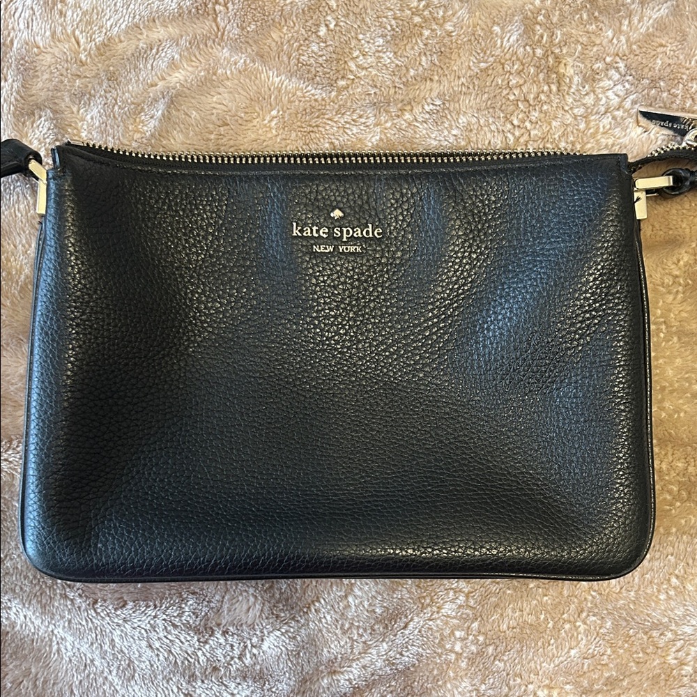 kate spade Black Pebbled Leather Crossbody Bag